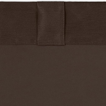 Eclipse Fresno Modern Blackout Thermal Rod Pocket Window Curtain for Bedroom (1 Panel), 52 in x 63 in, Espresso