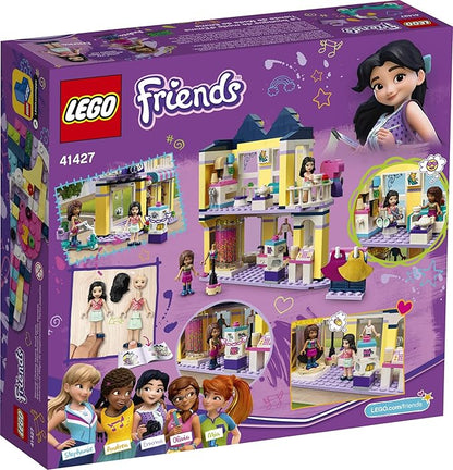 LEGO Friends Emma’s Fashion Shop 41427, Includes Friends Emma and Andrea Buildable Mini-Doll Figures and a Range of Fashion Accessories to Inspire Hours of Creative Fun (343 Pieces)