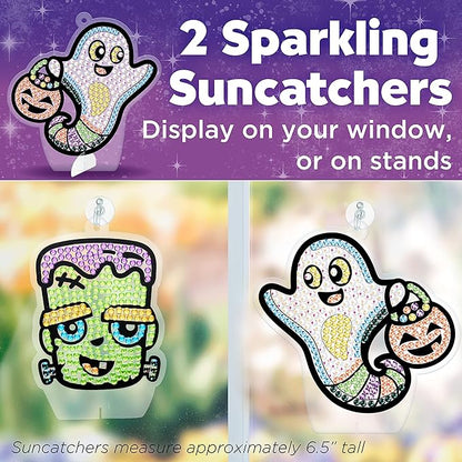 Creativity for Kids Big Gem Diamond Painting Kit - Halloween Stickers and Suncatchers - Halloween DIY Crafts for Kids, Halloween Activities and Gifts for Kids Ages 6-8+