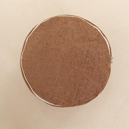 Sturdy Boucle Pouf Ottoman Foot Rest Nice Living Room Decor Lightweight Ottoman Pouf Filler Comfort Pouf Cover Modern Foam Stuffed Poof Perfect to Rest Your Feet No Need Assemble Dark Coffee