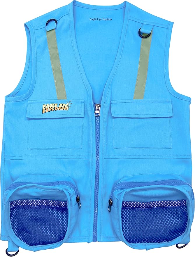 Kids Cargo Vest for Boys and Girls with Reflective Safety Straps