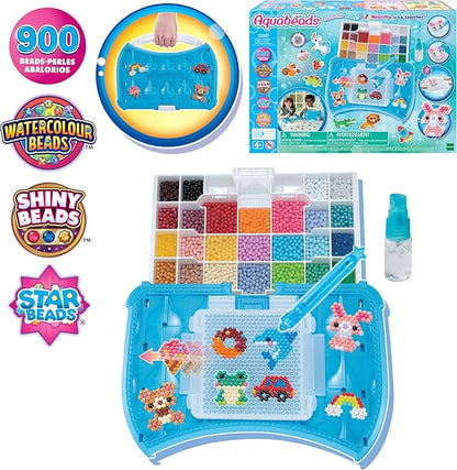 Aquabeads - L'atelier d'initiation - Kit de loisirs créatifs - Activité manuelle Enfants en Toute autonomie - Coffret de perles qui collent Avec de l'eau - Jouet Enfant 4 ans et + - 35087