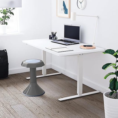 ECR4Kids ACE Active Core Engagement Wobble Stool, 18-Inch Seat Height, Flexible Seating, Grey