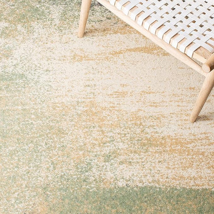 SAFAVIEH Adirondack Collection Runner Rug - 2'6" x 12', Ivory & Sage, Modern Abstract Design, Non-Shedding & Easy Care, Ideal for High Traffic Areas in Living Room, Bedroom (ADR112W)