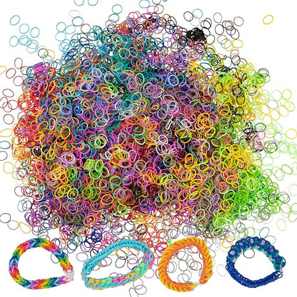 Loom Rubber Bands 4800 pc Refill Kit w 16 Unique Rainbow Colors (300 of Each) & 200 Clips - Works w All Rubber Band Jewelry Looms - DIY Gift for Girls Boys & Bracelet Making Craft for Kids and Camps