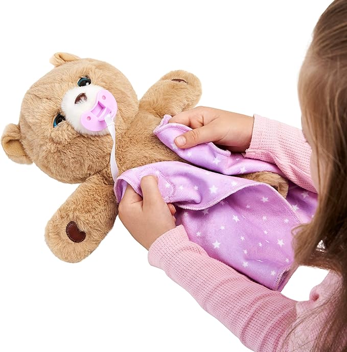 Little Live Pets Cozy Dozy Cubbles The Bear - Over 25 Sounds and Reactions | Bedtime Buddies, Blanket and Pacifier Included | Stuffed Animal, Best Nap Time, Interactive Teddy Bear, 14.9