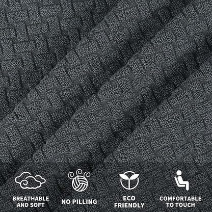 JIVINER Stretch Recliner Chair Covers with Pocket 4 Piece Chair Covers for Reclining Chair Furniture Protector Soft Recliner Cover with Elastic Bottom (Recliner, Dark Gray)