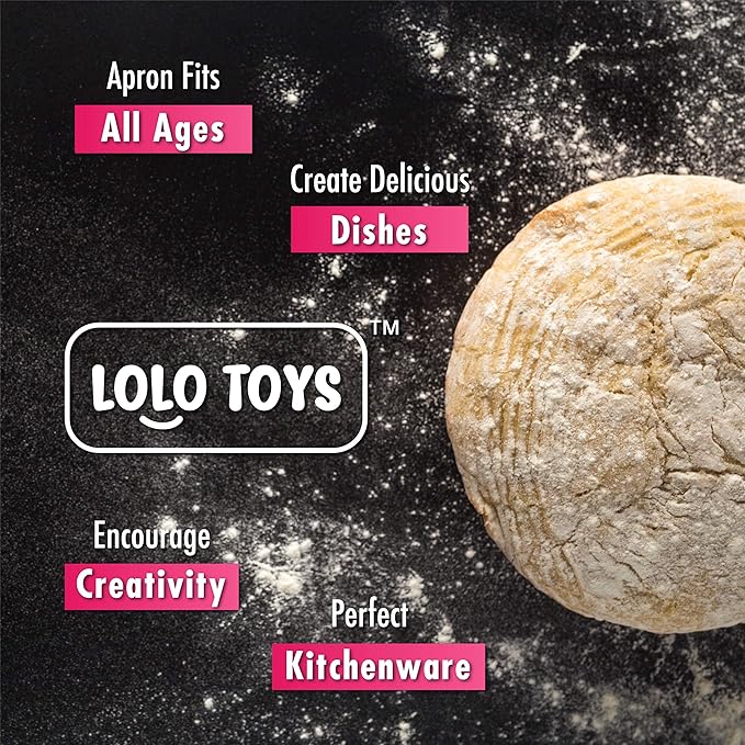 Kids Baking Set Cooking Apron - 13 Piece Children Kitchen Bake Playset Accessories for Girls Includes Chef Hat, Apron, Cupcake Mold, Measuring Spoons, Oven Glove, Mitt, Play Whisk Spoon