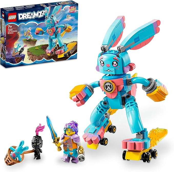 LEGO 71453 DREAMZzz Izzie and Bunchu The Rabbit, Building Figure with Rollers, 2 Construction for Imaginative Game Based on TV Series, Animal Toys for Children, Boys, Girls from 7 Years Old