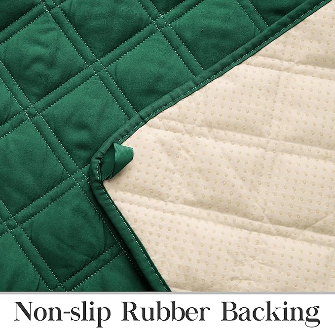 TOMORO Non-Slip Quilted Recliner Cover, 100% Waterproof Recliner Chair Slipcover Furniture Protector with Pockets, Washable Couch Cover with Elastic Straps for Kids and Pets，23 Inch
