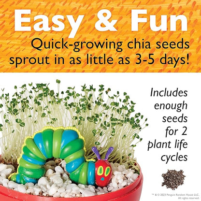 Creativity for Kids The Very Hungry Caterpillar: Ready to Grow Garden [Amazon Exclusive] Science Terrarium Kit Inspired from The World of Eric Carle Books, Gifts for Kids Ages 6-8+