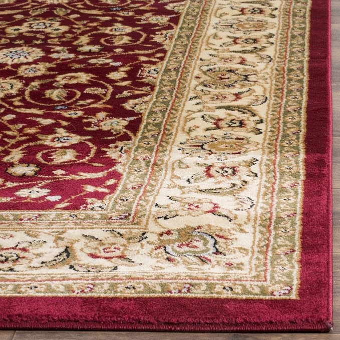 SAFAVIEH Lyndhurst Collection Runner Rug - 2'3" x 20', Red & Ivory, Traditional Oriental Design, Non-Shedding & Easy Care, Ideal for High Traffic Areas in Living Room, Bedroom (LNH312A)