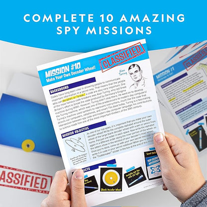 NATIONAL GEOGRAPHIC Spy Science Kit - Kids Spy Activity Set, Complete 10 Secret Missions with Gadgets for Kids and Gear, Detective Kit, Science Kits, Pretend Play