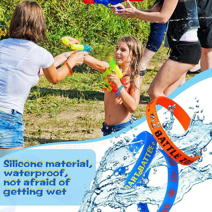 36 pcs Dart Battle Party Favor Dart Gun Themed Birthday Party Silicone Rubber Bracelet Wristbands Wars Gun Birthday Party Favor