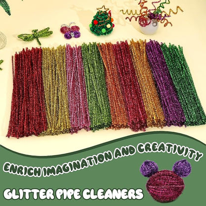 Pipe Cleaners, 100PCS Moss Green Pipe Cleaners Craft Supplies, Pipe Cleaners Bulk Fuzzy Sticks for DIY Art and Craft Projects Home Decoration