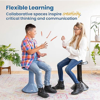 ECR4Kids ACE Active Core Engagement Wobble Stool, 18-Inch Seat Height, Flexible Seating, Powder Blue