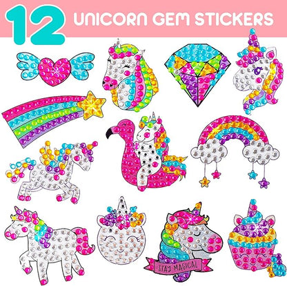 Blue Squid Diamond Art Kits for Kids – Fun & Easy DIY 5D Gem Art Gift Set for Keychains, Stickers, Sun Catchers - Diamond Painting Arts & Crafts Kit for Kids, Girls, Boys Ages 6 7 8 9 10 11 12