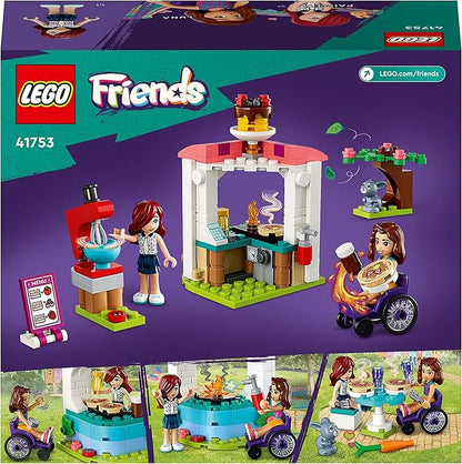 LEGO Friends 41753 Pancake Shop Set, Creative Toy for Boys and Girls from 6 Years with Paisley and Luna Mini Dolls and Rabbit Figure, Gift for Children