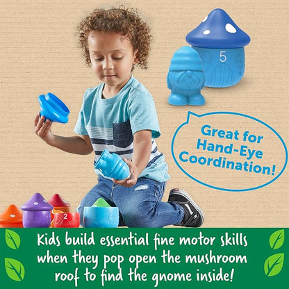 Learning Resources Peekaboo Gnome Homes , Preschool Learning Activities, Toddler Learning Toys, Montessori Toys, Sustainable Toys, Easter Toys, Ages 18 Month+,15 Pieces