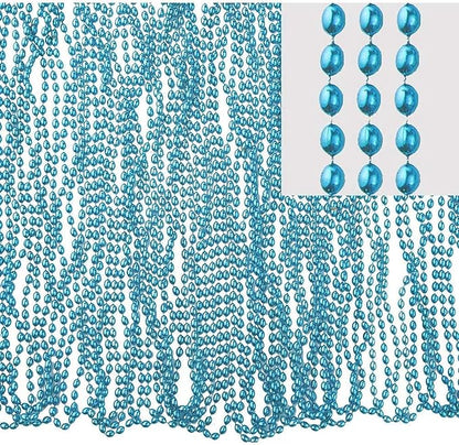 Light Blue Bead Necklaces, 30" (Pack of 50) - Vibrant Design, Perfect for Weddings, Parties, Events, Gatherings, & Gifts