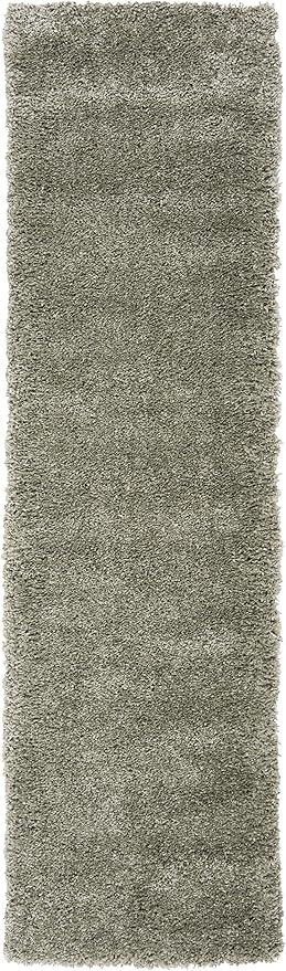 SAFAVIEH Royal Shag Collection Runner Rug - 2'2" x 8', Green, Non-Shedding & Easy Care, 2-inch Thick Ideal for High Traffic Areas in Living Room, Bedroom (RYG115Y)