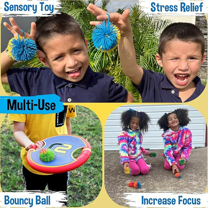 Fidget Toys - Original Soft & Stretchy Ball Bulk 20 Pack - Easter Basket Gifts for Boys & Girls All Ages - Sensory Balls Monkey Stringy Ball 90s Toys - Sensory Toy Gift Fidgets for Kids - Kooosh Balls