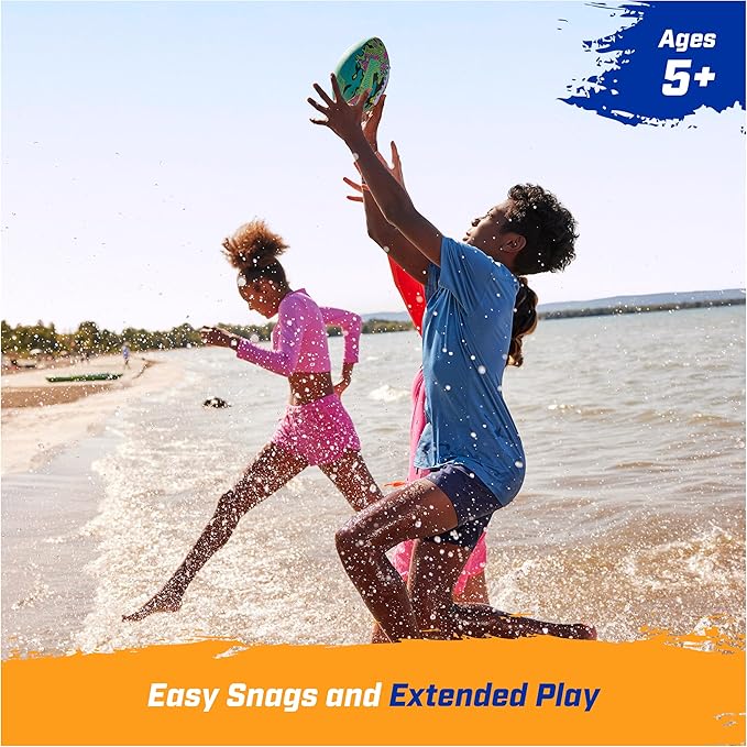 SwimWays Hydro Waterproof Football, Outdoor Games for Adults and Kids, Swimming Pool Accessories and Pool Party Games,9.25 Inches, Blue