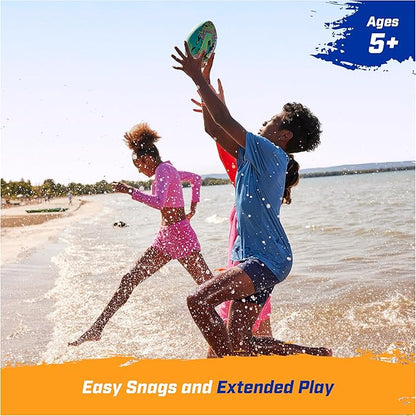 SwimWays Hydro Waterproof Football, Outdoor Games for Adults and Kids, Swimming Pool Accessories and Pool Party Games,9.25 Inches, Blue