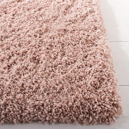 SAFAVIEH Royal Shag Collection Runner Rug - 2'2" x 8', Plum, Non-Shedding & Easy Care, 2-inch Thick Ideal for High Traffic Areas in Living Room, Bedroom (RYG115U)