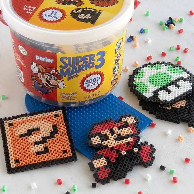Perler Craft Bead Bucket Activity Kit, 5003 pcs, Super Mario Brothers - 80-42947