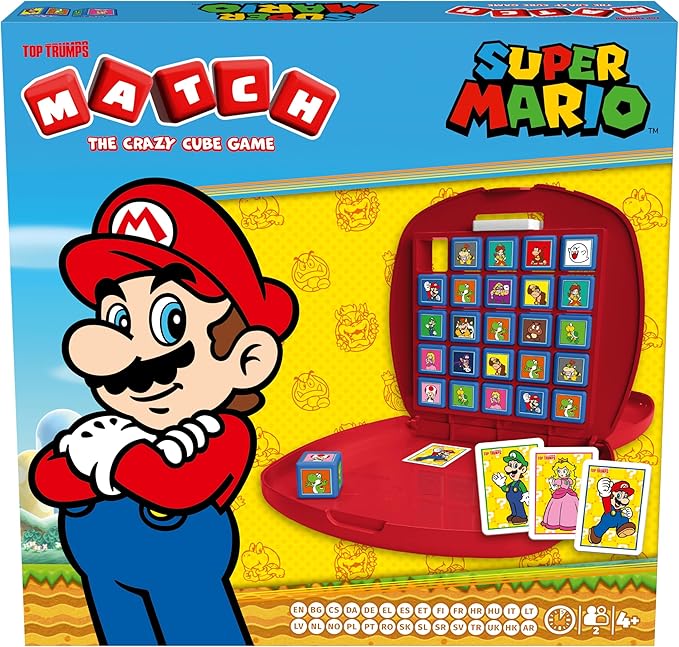 Top Trumps Match Game Super Mario – Family Board Games for Kids and Adults – Matching Game and Memory Game – Fun Two Player Kids – Memories and Learning, Board Games for 4 and up