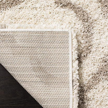 SAFAVIEH Hudson Shag Collection Runner Rug - 2'3" x 8', Ivory & Beige, Moroccan Design, Non-Shedding & Easy Care, 2-inch Thick Ideal for High Traffic Areas in Living Room, Bedroom (SGH284D)