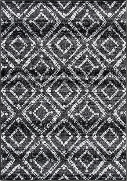 SAFAVIEH Adirondack Collection Accent Rug - 3' x 5', Black & Ivory, Modern Distressed Design, Non-Shedding & Easy Care, Ideal for High Traffic Areas in Entryway, Living Room, Bedroom (ADR131A)