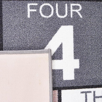 SAFAVIEH Kids Playhouse Collection Runner Rug - 2'2" x 6', Grey & Pink, Hopscotch, Non-Shedding & Easy Care, Machine Washable Ideal for High Traffic Areas in Playroom, Nursery, Bedroom (KPH226A)