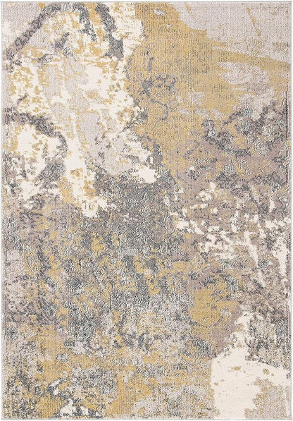 SAFAVIEH Madison Collection Accent Rug - 3' x 5', Ivory & Grey, Modern Abstract Design, Non-Shedding & Easy Care, Ideal for High Traffic Areas in Entryway, Living Room, Bedroom (MAD499A)