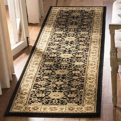 SAFAVIEH Lyndhurst Collection Runner Rug - 2'3" x 22', Black & Ivory, Traditional Oriental Design, Non-Shedding & Easy Care, Ideal for High Traffic Areas in Living Room, Bedroom (LNH212A)