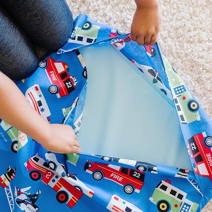 Wildkin Kids Nap Mat Cover for Boys & Girls, Sewn-in Flap Design Rest Mat Cover, Perfect for Preschool and Daycare, Fits Our Vinyl Nap Mat up to 1.5 Inches Including Basic Sleep Mat (Heroes)