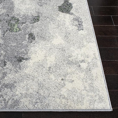 SAFAVIEH Adirondack Collection Area Rug - 8' x 10', Green & Grey, Modern Abstract Design, Non-Shedding & Easy Care, Ideal for High Traffic Areas in Living Room, Bedroom (ADR134F)