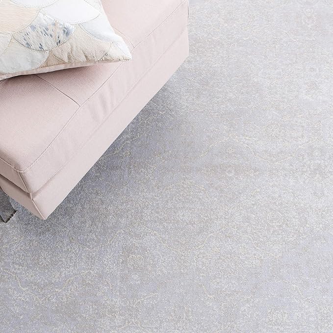 SAFAVIEH Carnegie Collection Runner Rug - 2'3" x 8', Light Grey & Grey, Vintage Distressed Design, Non-Shedding & Easy Care, Ideal for High Traffic Areas in Living Room, Bedroom (CNG691G)