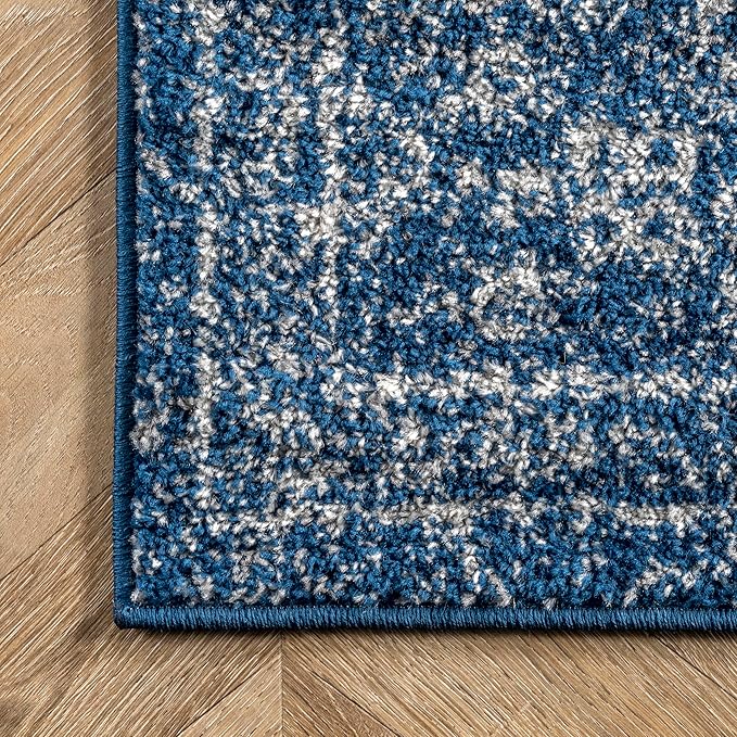 nuLOOM Vintage Waddell Runner Rug , 2' 6" x 6', Dark Blue, Rectangular, 0.35" Thick