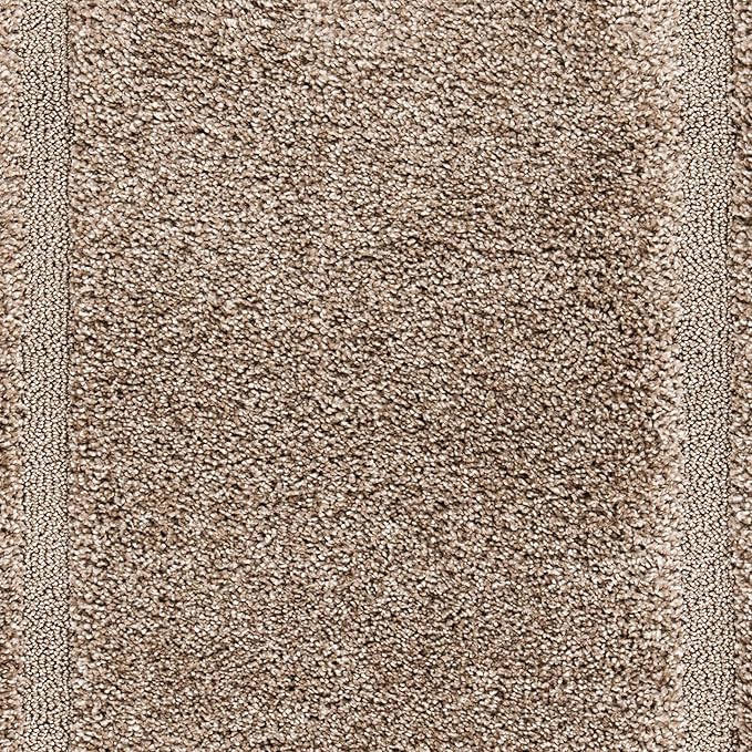 SAFAVIEH Florida Shag Collection Accent Rug - 4' x 6', Beige & Beige, Border Design, Non-Shedding & Easy Care, 1.2-inch Thick Ideal for High Traffic Areas in Foyer, Living Room, Bedroom (SG454-1313)