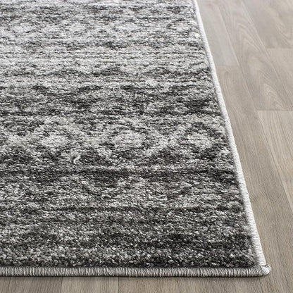 SAFAVIEH Adirondack Collection Runner Rug - 2'6" x 8', Ivory & Charcoal, Moroccan Boho Distressed Design, Non-Shedding & Easy Care, Ideal for High Traffic Areas in Living Room, Bedroom (ADR119N)