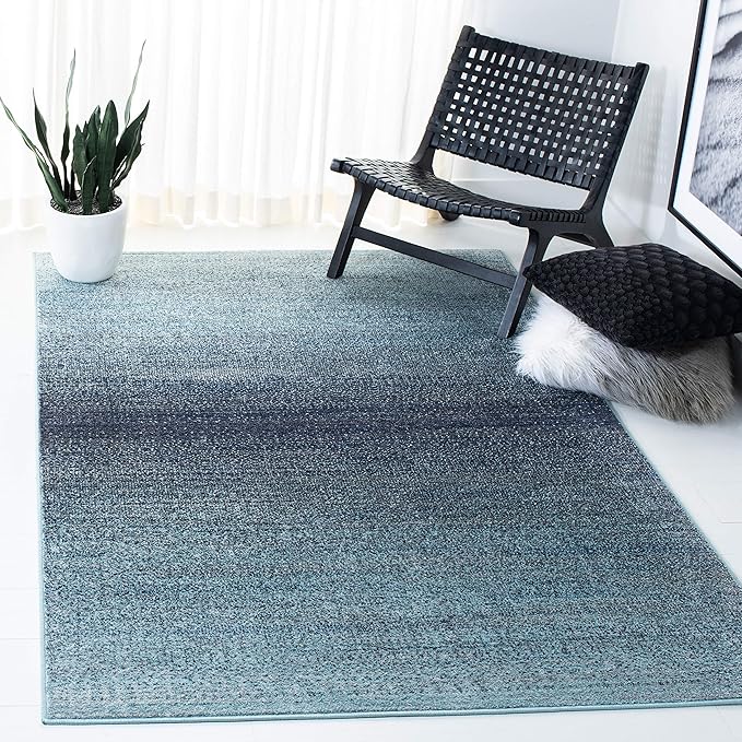 SAFAVIEH Adirondack Collection Accent Rug - 4' x 6', Purple & Grey, Modern Ombre Design, Non-Shedding & Easy Care, Ideal for High Traffic Areas in Entryway, Living Room, Bedroom (ADR142V)