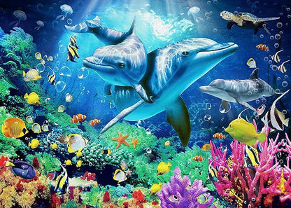 Nattork Jigsaw Puzzles 100 Pieces for Kids Youth Puzzle Beginner (Sea World) Pieces Fit Together Perfectly