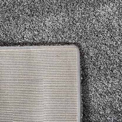 SAFAVIEH Florida Shag Collection 4' Square Grey/Grey SG454 Border Non-Shedding Living Room Bedroom Dining Room Entryway Plush 1.2-inch Thick Area Rug