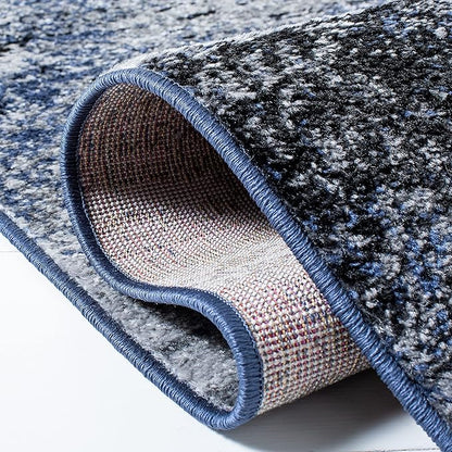 SAFAVIEH Adirondack Collection Runner Rug - 2'6" x 14', Grey & Blue, Modern Abstract Design, Non-Shedding & Easy Care, Ideal for High Traffic Areas in Living Room, Bedroom (ADR112H)