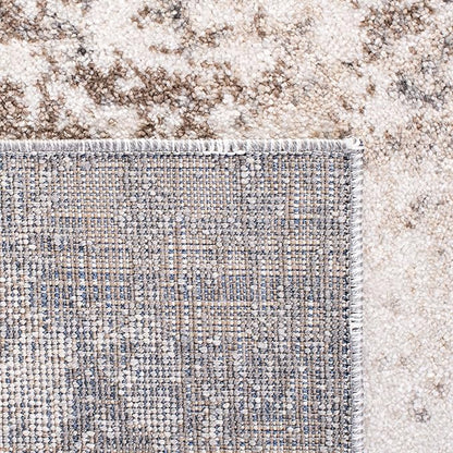 SAFAVIEH Aston Collection Runner Rug - 2' x 12', Grey & Ivory, Modern Abstract Design, Non-Shedding & Easy Care, Ideal for High Traffic Areas in Living Room, Bedroom (ASN707F)