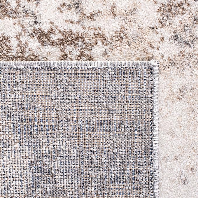 SAFAVIEH Aston Collection Runner Rug - 2' x 8', Grey & Ivory, Modern Abstract Design, Non-Shedding & Easy Care, Ideal for High Traffic Areas in Living Room, Bedroom (ASN707F)