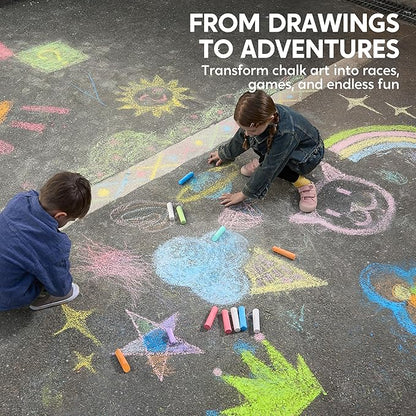 16 PCS Sidewalk Chalks Set Non-Toxic Washable Jumbo Chalk Bulk for Toddlers 1-3, Painting on Chalkboard, Driveway and Playground, Outdoor Activities, Gift for Kids, School Supplies