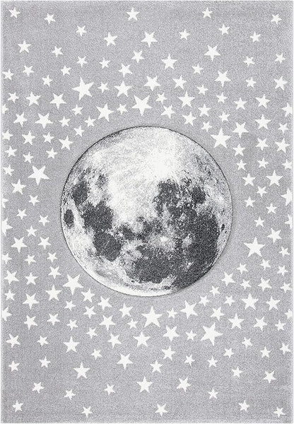 SAFAVIEH Carousel Kids Collection Area Rug - 9' x 12', Light Grey & White, Non-Shedding & Easy Care, Ideal for High Traffic Areas for Boys & Girls in Playroom, Nursery, Bedroom (CRK135F)